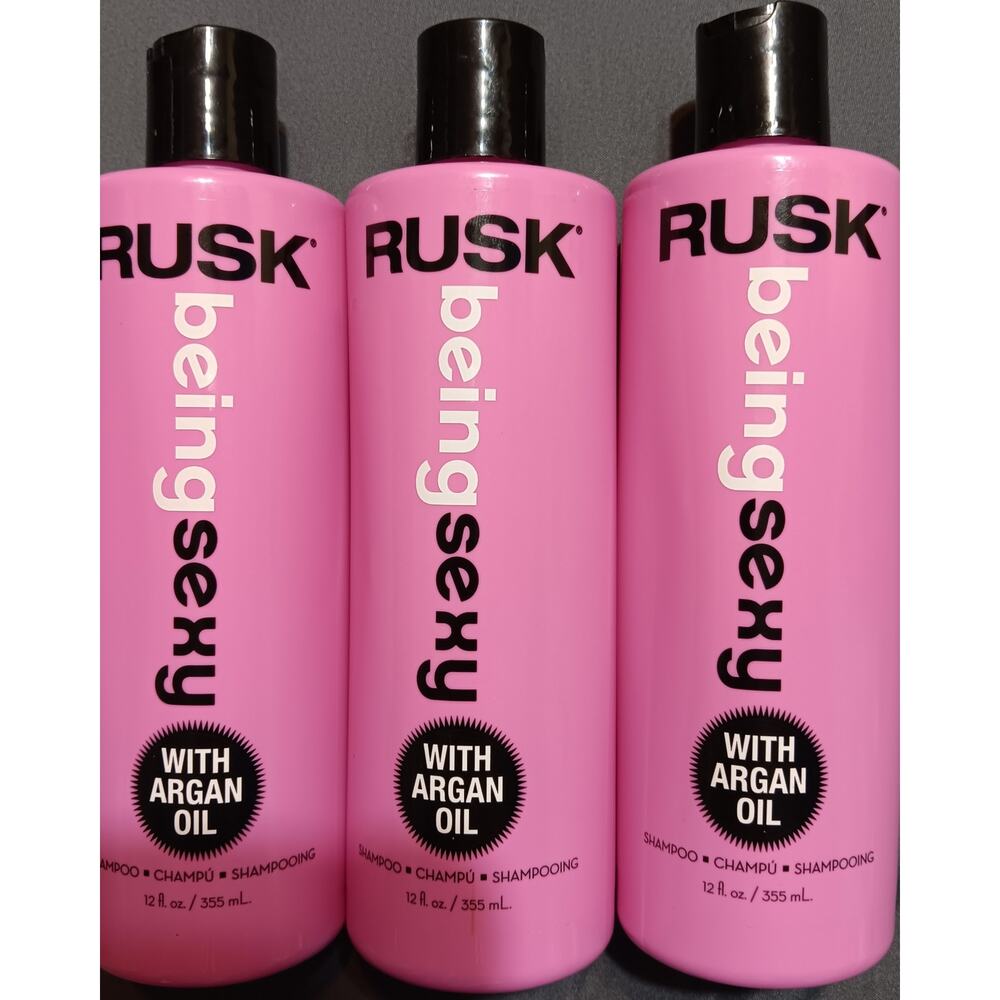 RUSK. Being Sexy Shampoo  NEW w Argan Oil 12 fl oz. ea.